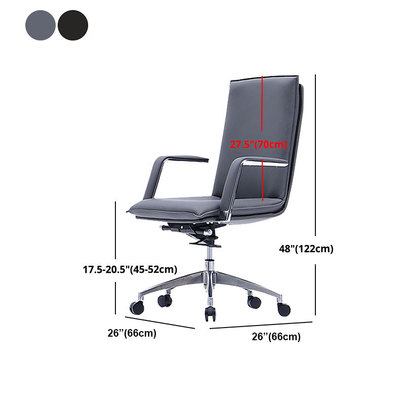 Modern Style Swivel Executive Chair Leather Tilt Mechanism Office Chair