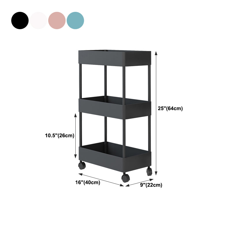 Modern Plastic Bookcase, Geometric Bookshelf with Caster Wheels for Any Room