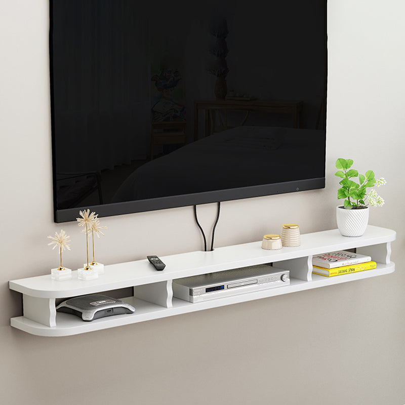 Floating TV Console with Open Storage , Faux Wood Media Console TV Stand , 8.7 - Inch D