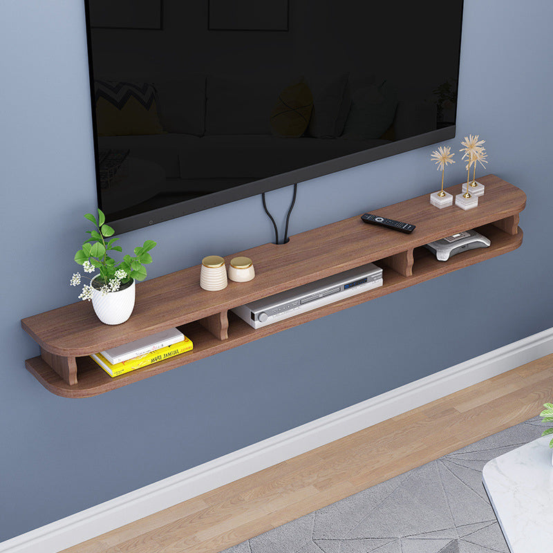 Floating TV Console with Open Storage , Faux Wood Media Console TV Stand , 8.7 - Inch D