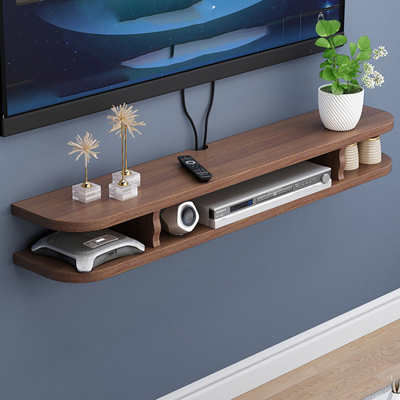 Floating TV Console with Open Storage , Faux Wood Media Console TV Stand , 8.7 - Inch D