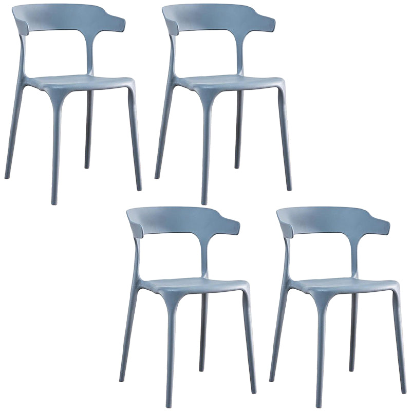 Plastic Chair Open Back Dining Side Furniture in Matte Finish