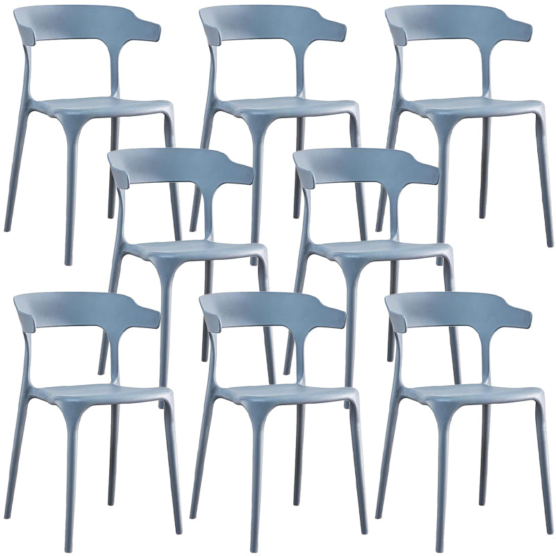 Plastic Chair Open Back Dining Side Furniture in Matte Finish