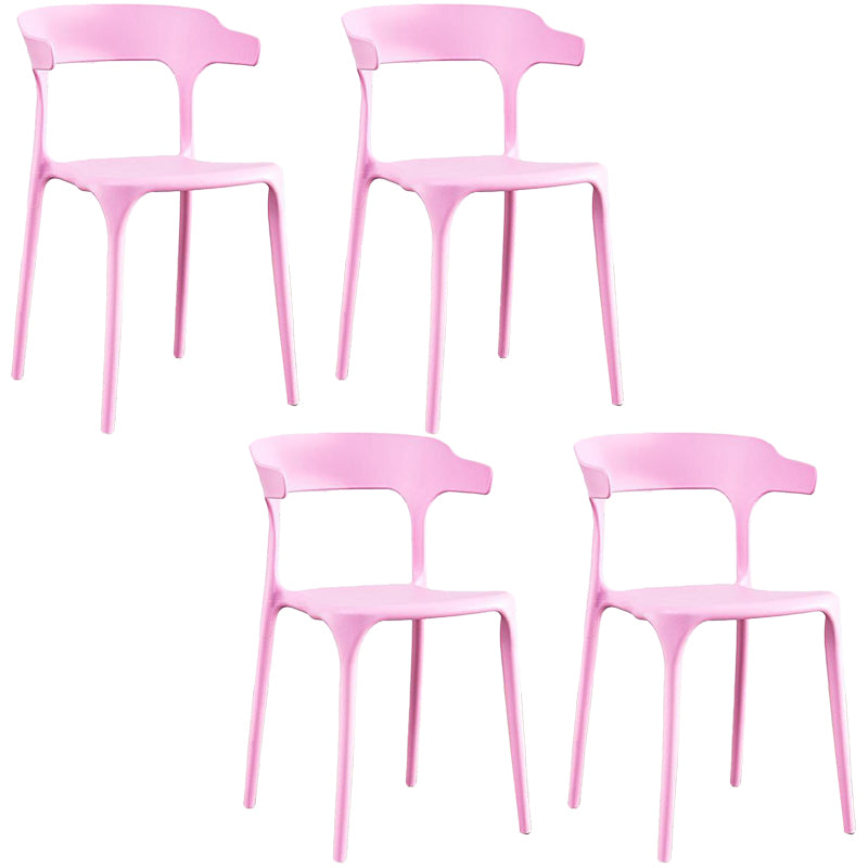 Plastic Chair Open Back Dining Side Furniture in Matte Finish