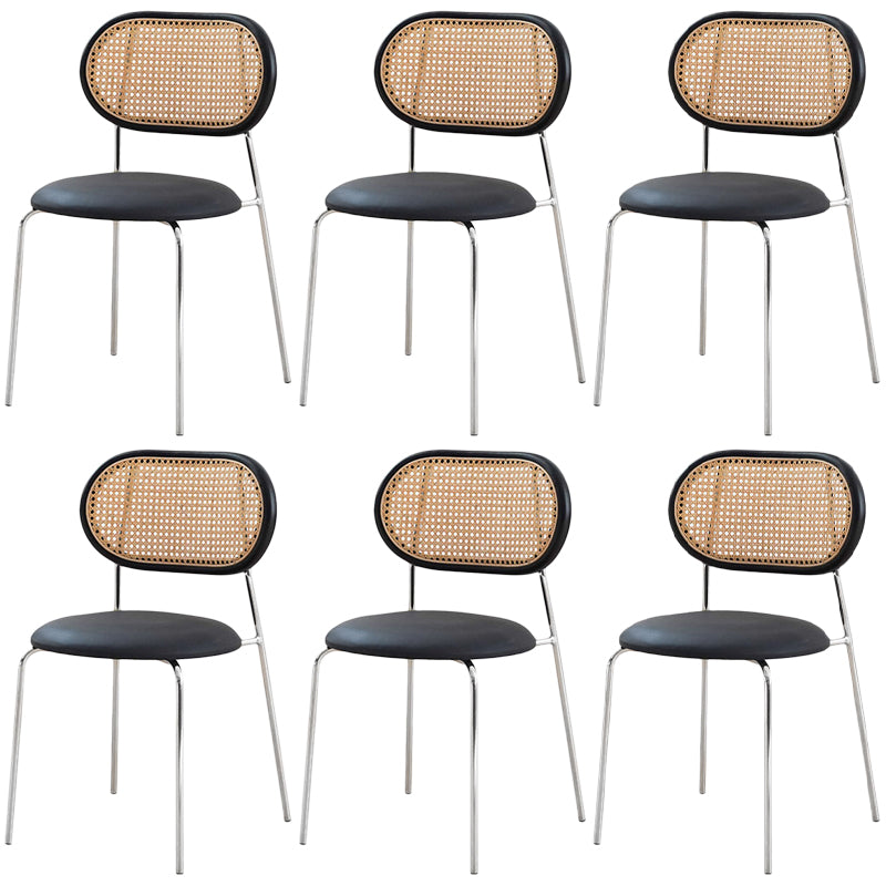 Upholstered Side Chair Contemporary Rattan Dining Chair for Dining Room