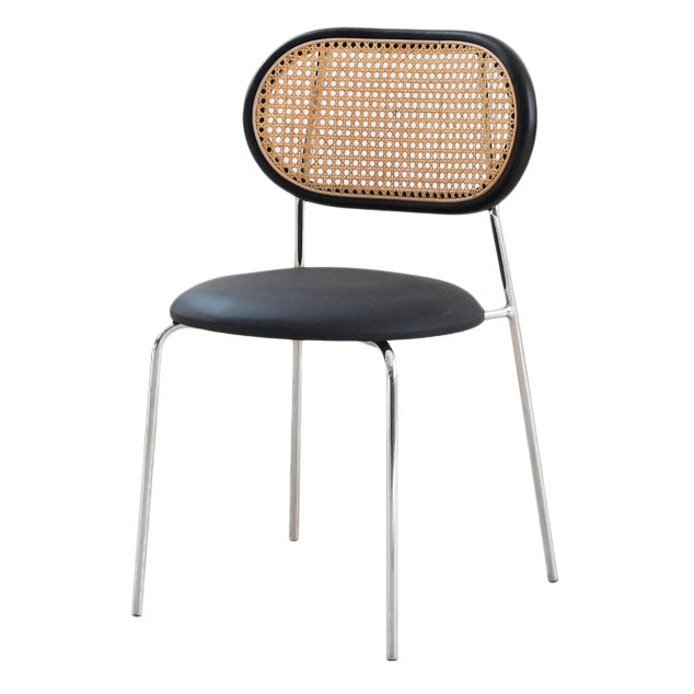 Upholstered Side Chair Contemporary Rattan Dining Chair for Dining Room