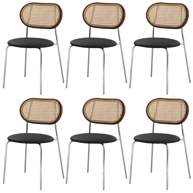 Upholstered Side Chair Contemporary Rattan Dining Chair for Dining Room