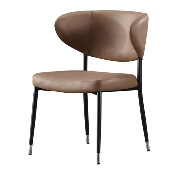 Modern PU Leather Dining Chair Upholstered Arm Chair for Kitchen