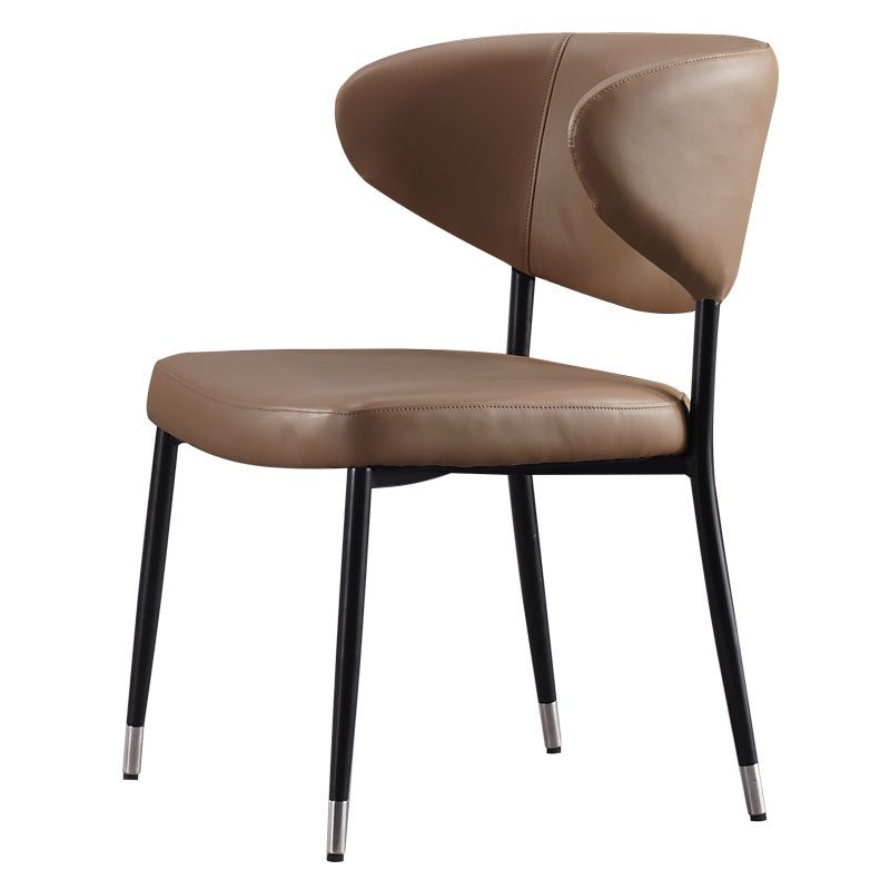 Modern PU Leather Dining Chair Upholstered Arm Chair for Kitchen