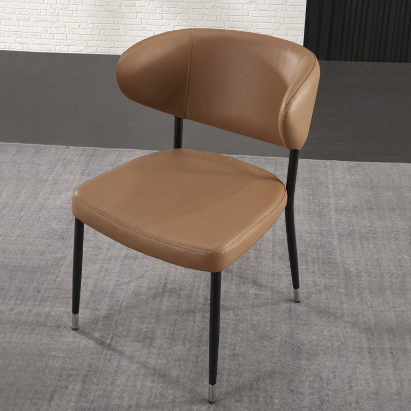 Modern PU Leather Dining Chair Upholstered Arm Chair for Kitchen