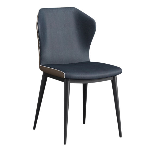 Modern Faux Leather Dining Chair Wingback Side Chair in Matte Finish in Kitchen