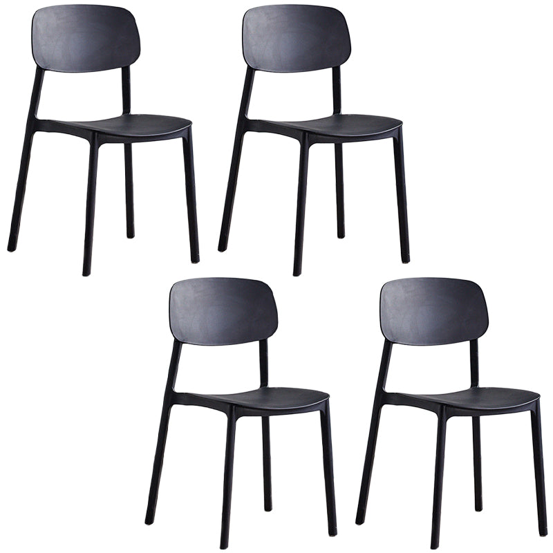 Plastic Dining Chair Open Back Dining Side Furniture in Matte Finish for Home