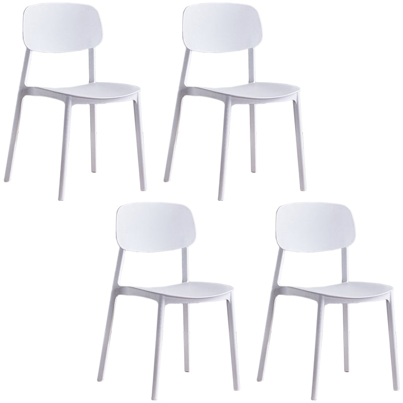 Plastic Dining Chair Open Back Dining Side Furniture in Matte Finish for Home