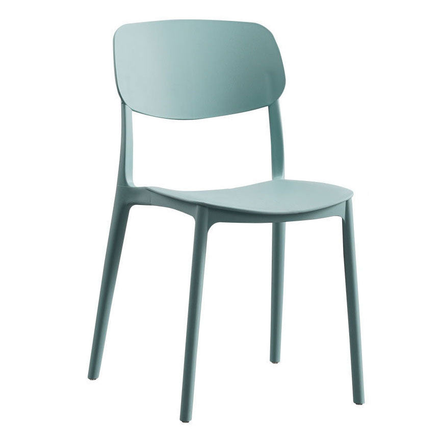 Plastic Dining Chair Open Back Dining Side Furniture in Matte Finish for Home