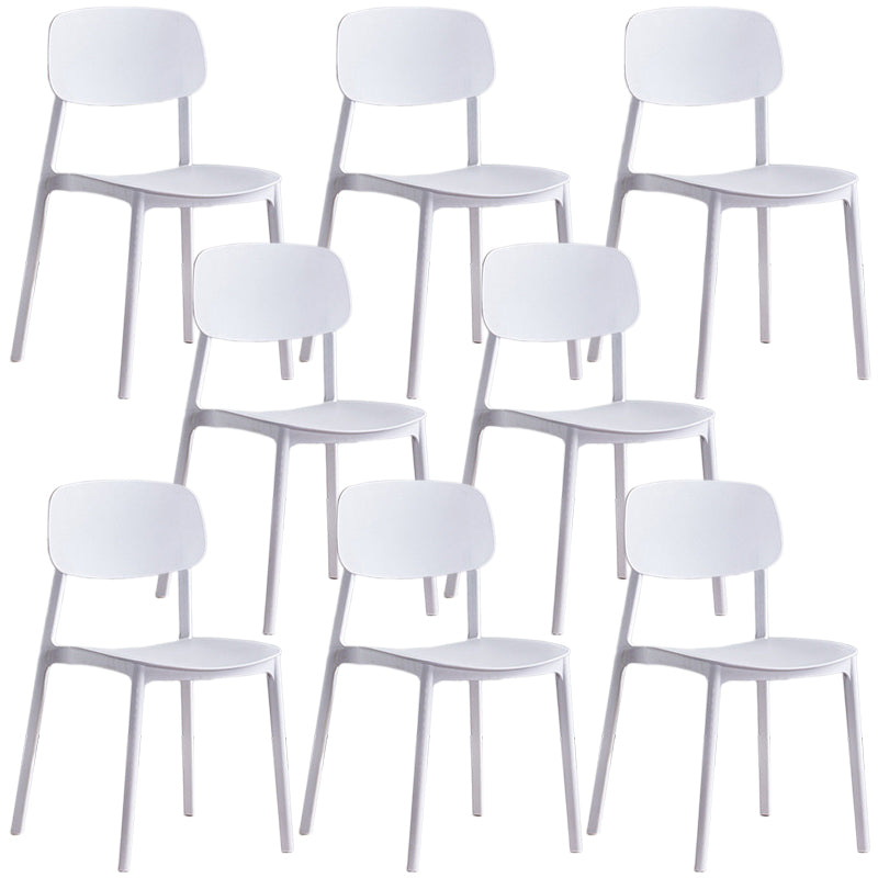 Plastic Dining Chair Open Back Dining Side Furniture in Matte Finish for Home