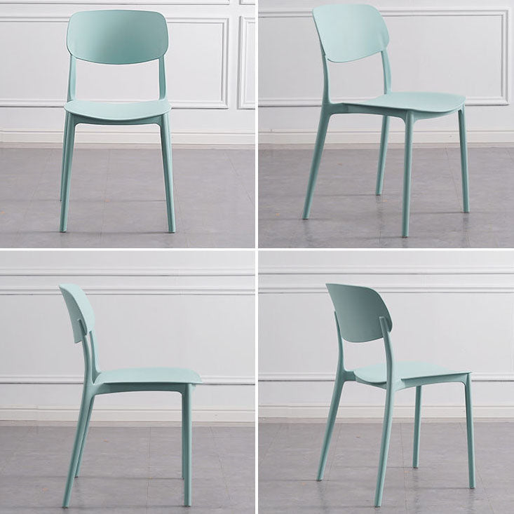 Plastic Dining Chair Open Back Dining Side Furniture in Matte Finish for Home