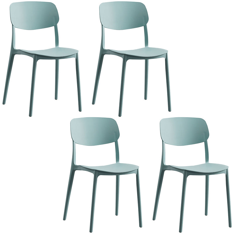 Plastic Dining Chair Open Back Dining Side Furniture in Matte Finish for Home