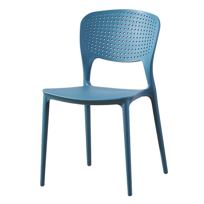 Modern Plastic Dining Chair Open Back Dining Side Furniture in Matte Finish for Indoor