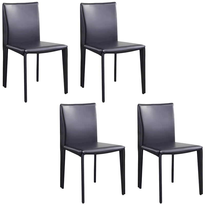 Upholstered Armless Dining Chair Leather Dining Chair for Dining Room