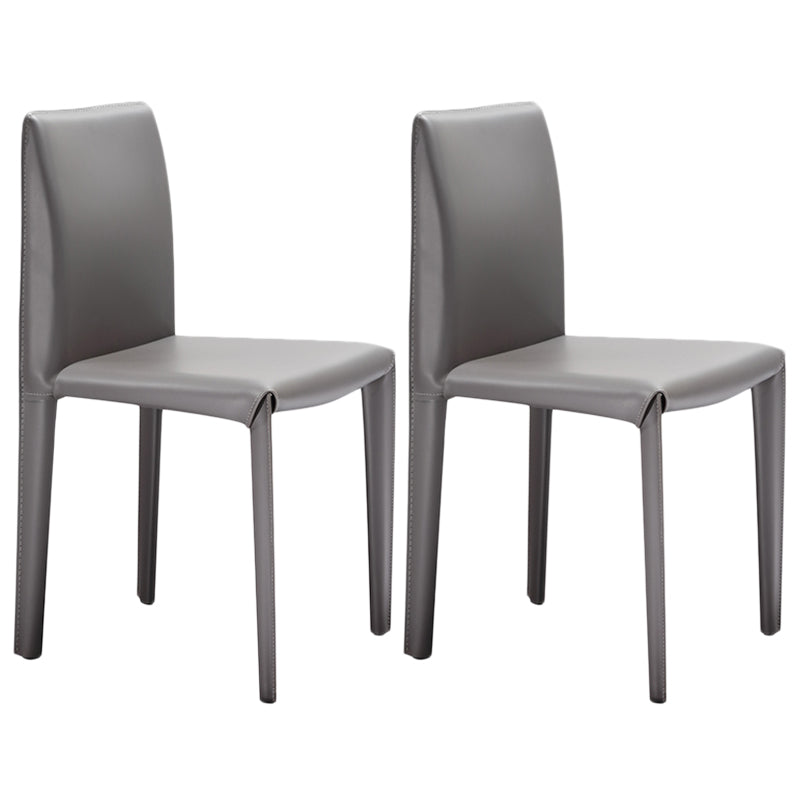 Upholstered Armless Dining Chair Leather Dining Chair for Dining Room