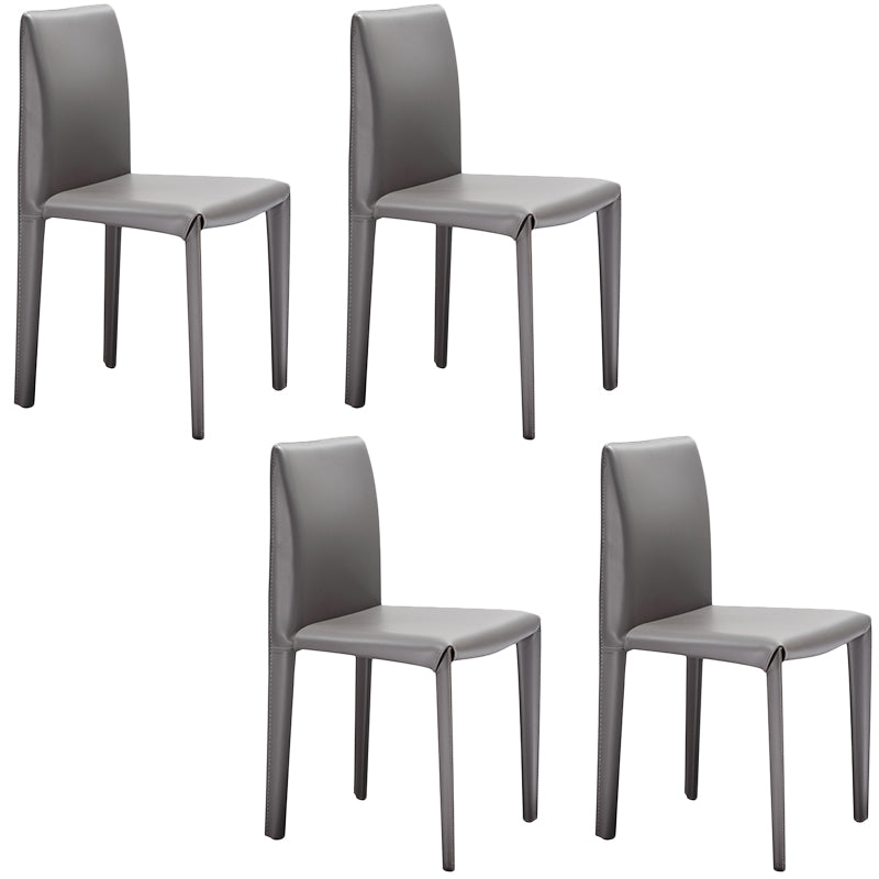 Upholstered Armless Dining Chair Leather Dining Chair for Dining Room