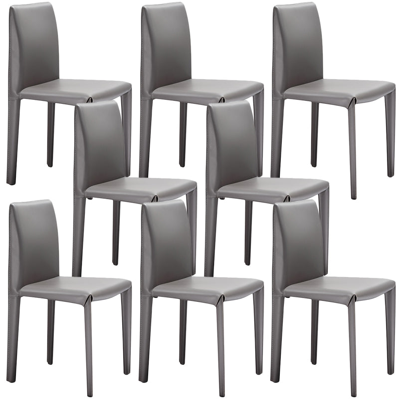 Upholstered Armless Dining Chair Leather Dining Chair for Dining Room