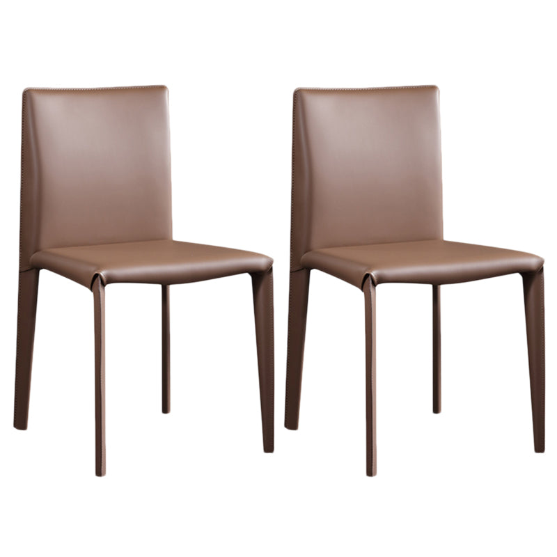 Upholstered Armless Dining Chair Leather Dining Chair for Dining Room