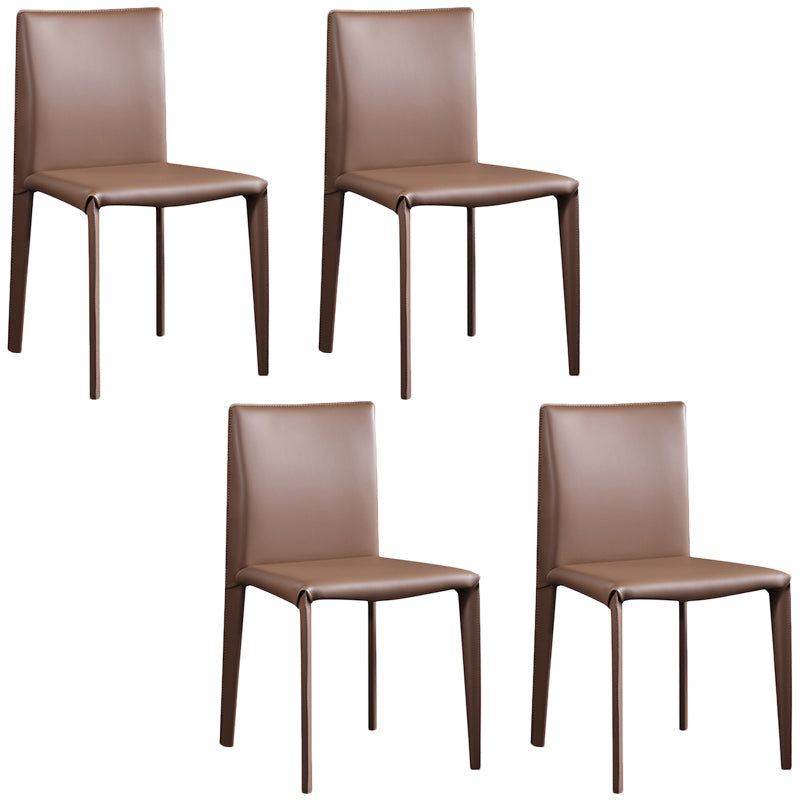 Upholstered Armless Dining Chair Leather Dining Chair for Dining Room