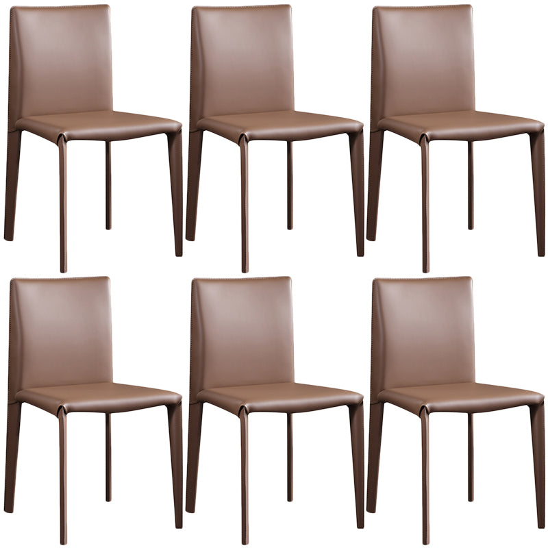 Upholstered Armless Dining Chair Leather Dining Chair for Dining Room