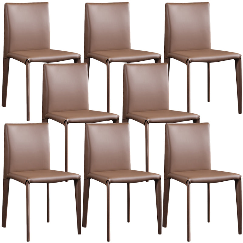 Upholstered Armless Dining Chair Leather Dining Chair for Dining Room