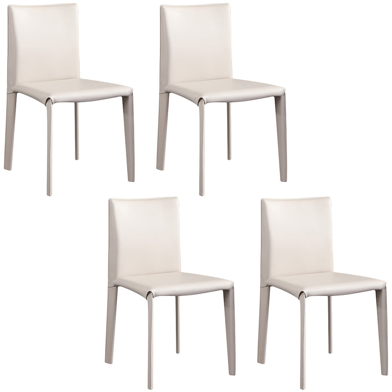 Upholstered Armless Dining Chair Leather Dining Chair for Dining Room