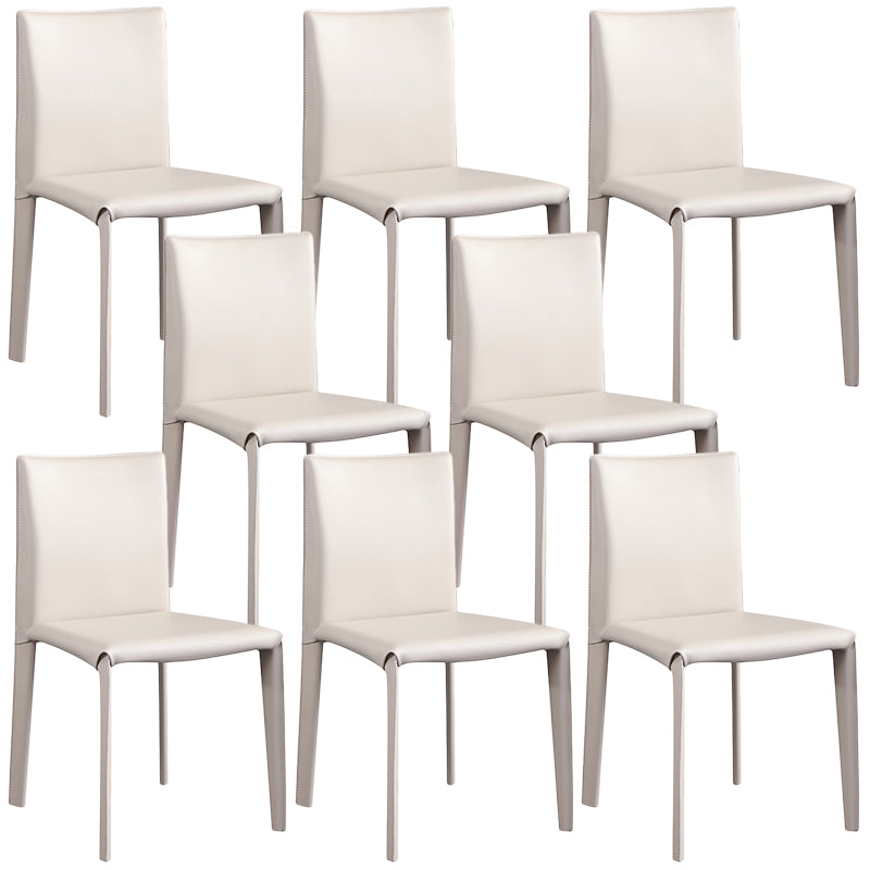 Upholstered Armless Dining Chair Leather Dining Chair for Dining Room