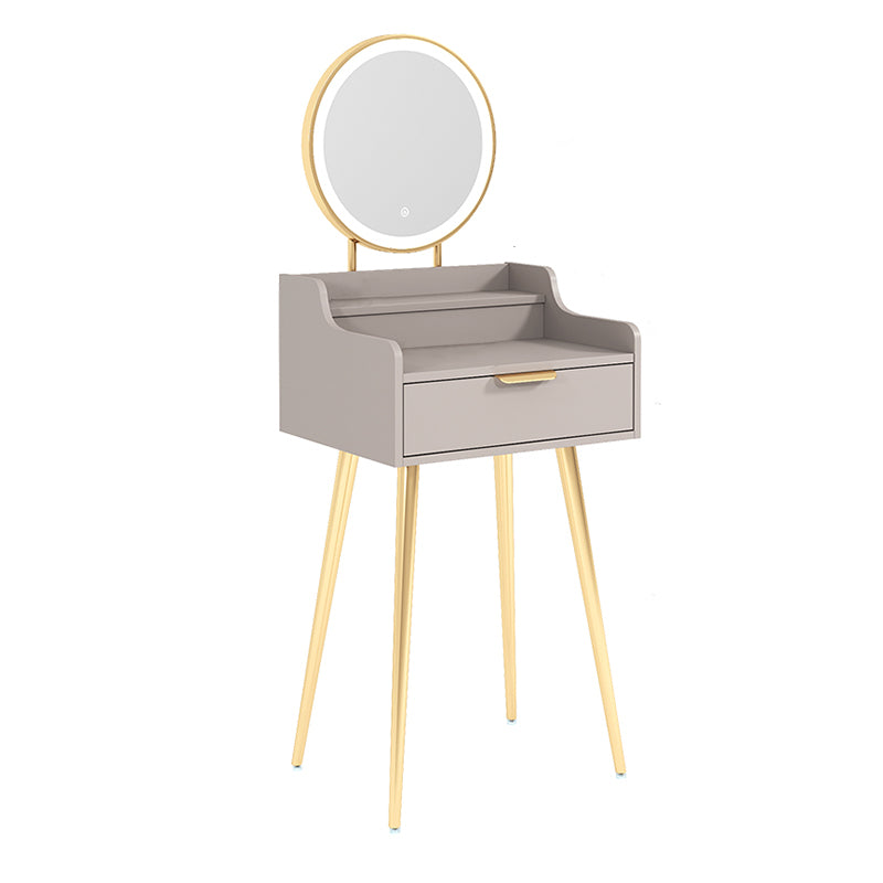 Glam Wooden Make-up Vanity With Drawer in White/grey for Bedroom