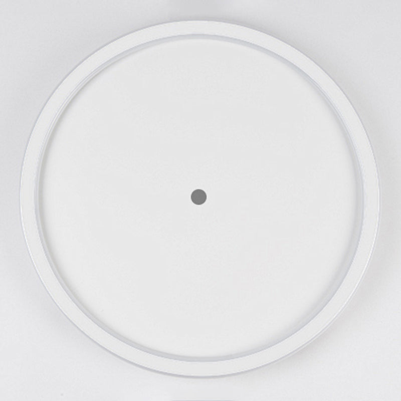 Circle Shape Flush Mount Modern Metal Ceiling Light with Silicone Shade for Living Room