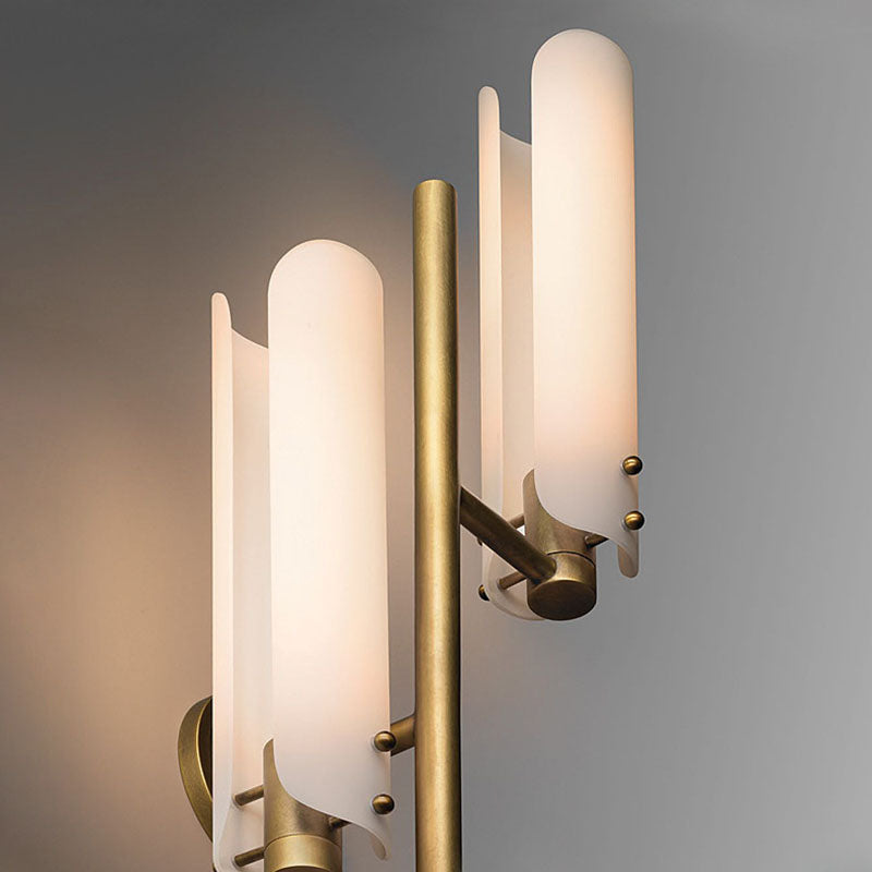 Metal Linear Wall Lamp in Modern Luxury Style Pure Glass Wall Light