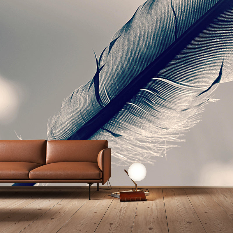 Fashionable Wall Mural Feather Printed Sitting Room Wall Mural