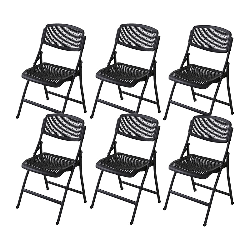 Steel Frame Conference Chair Plastic Back and Seat Armless Chair