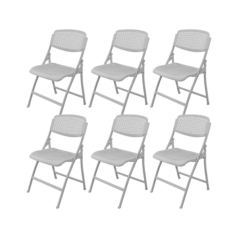 Steel Frame Conference Chair Plastic Back and Seat Armless Chair