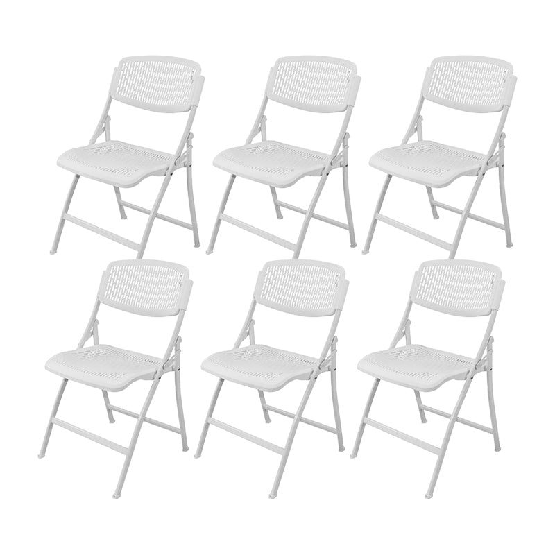 Steel Frame Conference Chair Plastic Back and Seat Armless Chair