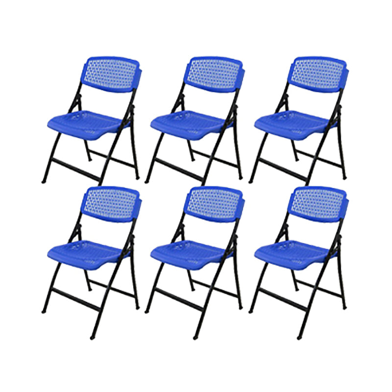 Steel Frame Conference Chair Plastic Back and Seat Armless Chair