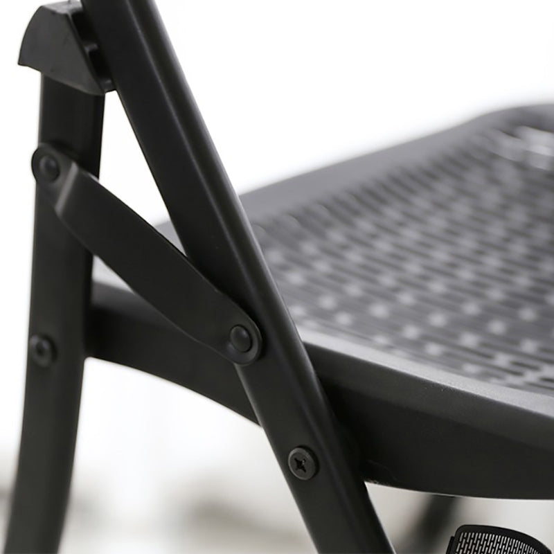 Steel Frame Conference Chair Plastic Back and Seat Armless Chair