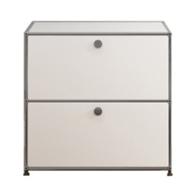 Contemporary White Sideboard Metal Dining Sideboard Table for Living Room