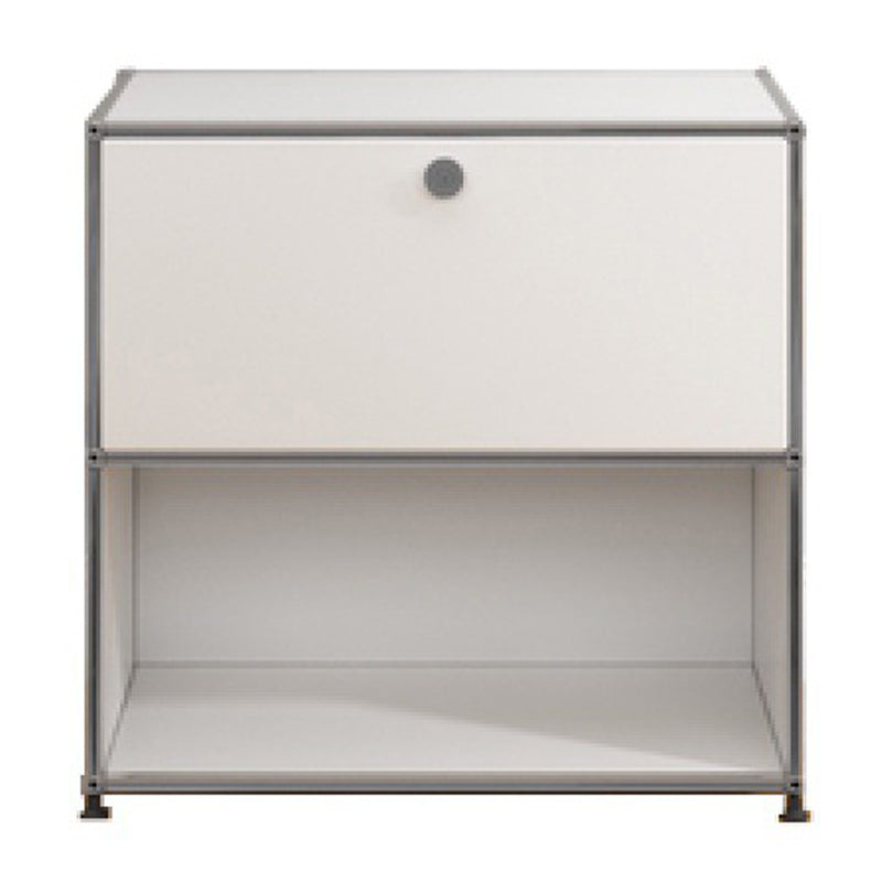 Contemporary White Sideboard Metal Dining Sideboard Table for Living Room