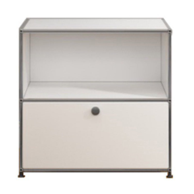 Contemporary White Sideboard Metal Dining Sideboard Table for Living Room