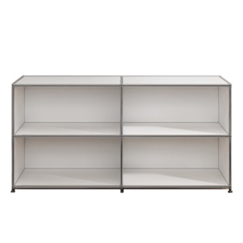 Contemporary White Sideboard Metal Dining Sideboard Table for Living Room