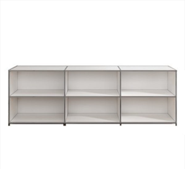 Contemporary White Sideboard Metal Dining Sideboard Table for Living Room