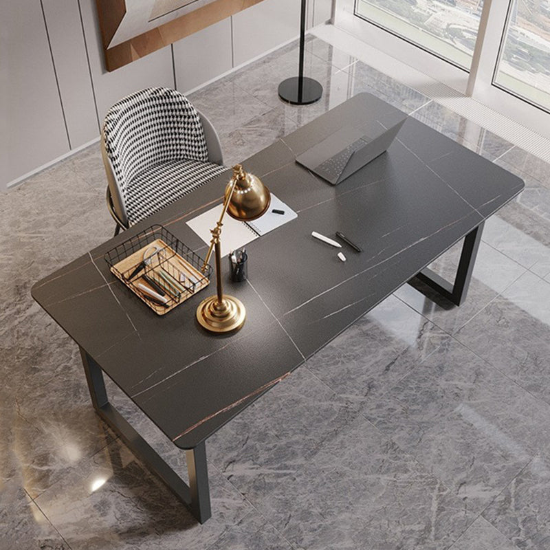 Modern Style Office Desk Sintered Stone Rectangle Desk for Home Use