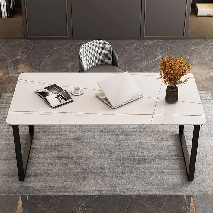 Modern Style Office Desk Sintered Stone Rectangle Desk for Home Use