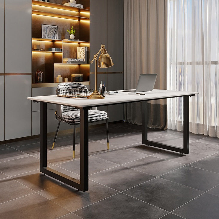 Modern Style Office Desk Sintered Stone Rectangle Desk for Home Use