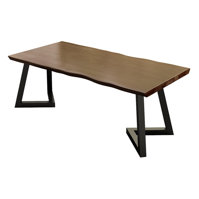 Modern Brown Top Office Desk Solid Wood Writing Desk for Home